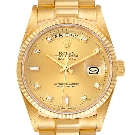 rolex day date ii president k yellow gold watch|rolex day date watch.